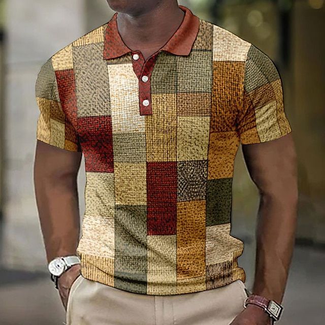 Elegante polo a cuadros para hombre - Eduard para el verano