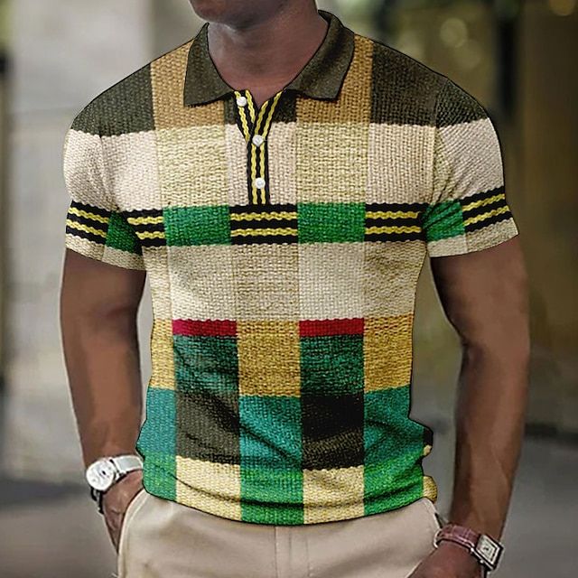Elegante polo a cuadros para hombre - Eduard para el verano