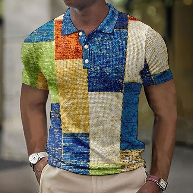 Elegante polo a cuadros para hombre - Eduard para el verano