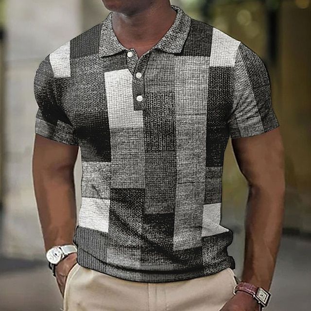 Elegante polo a cuadros para hombre - Eduard para el verano