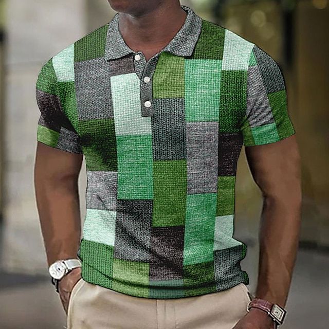Elegante polo a cuadros para hombre - Eduard para el verano