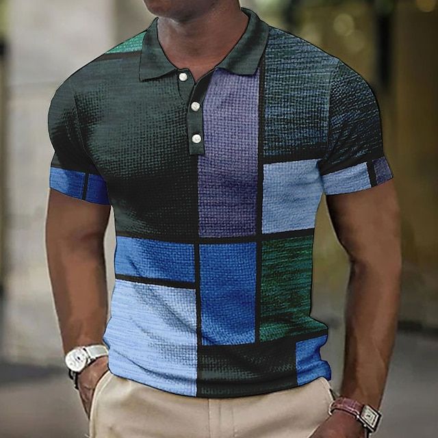 Elegante polo a cuadros para hombre - Eduard para el verano