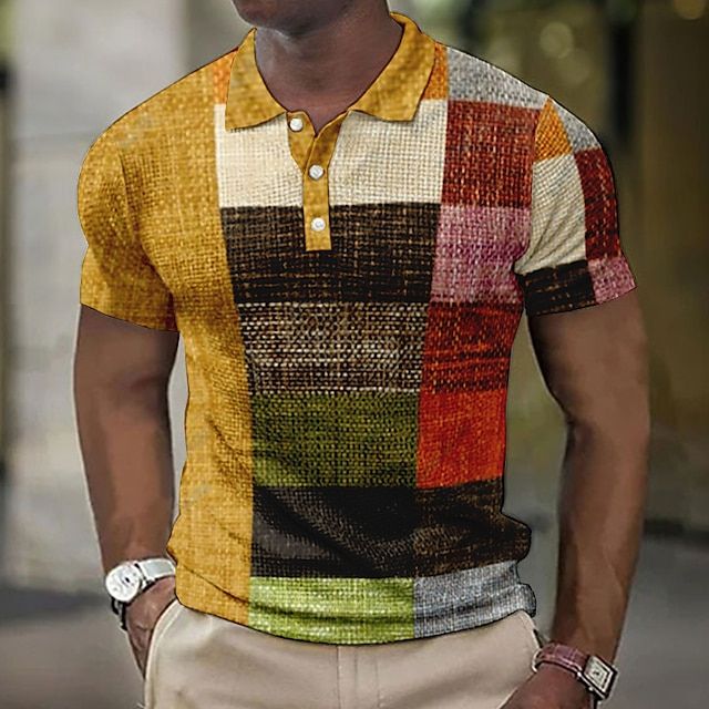 Elegante polo a cuadros para hombre - Eduard para el verano
