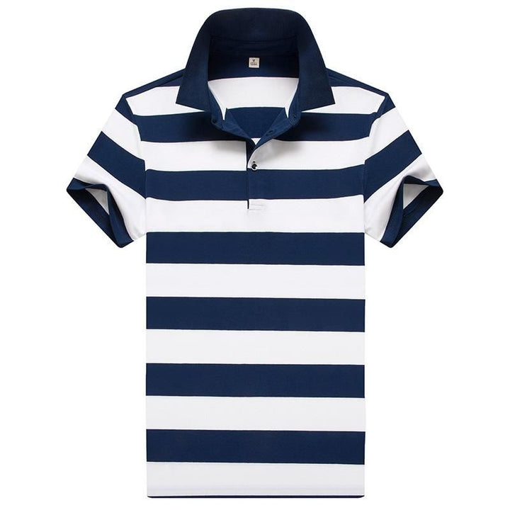 Elegante polo de verano de rayas y manga corta - Siem