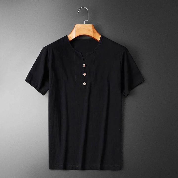 Elegante y vaporosa camiseta de verano de algodón y lino para hombre - Gio