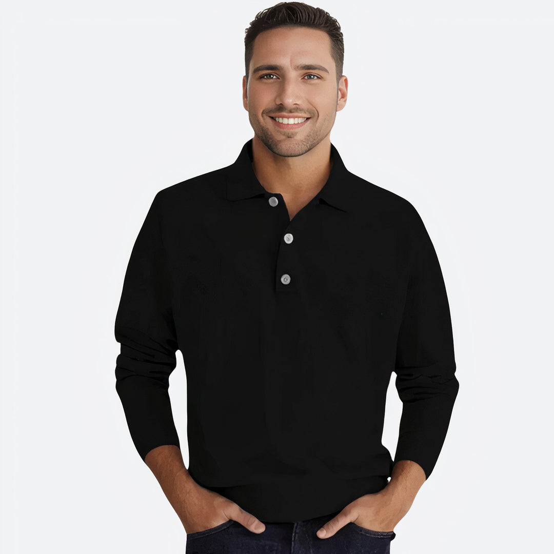 Elegante polo de manga larga para hombre - Achim