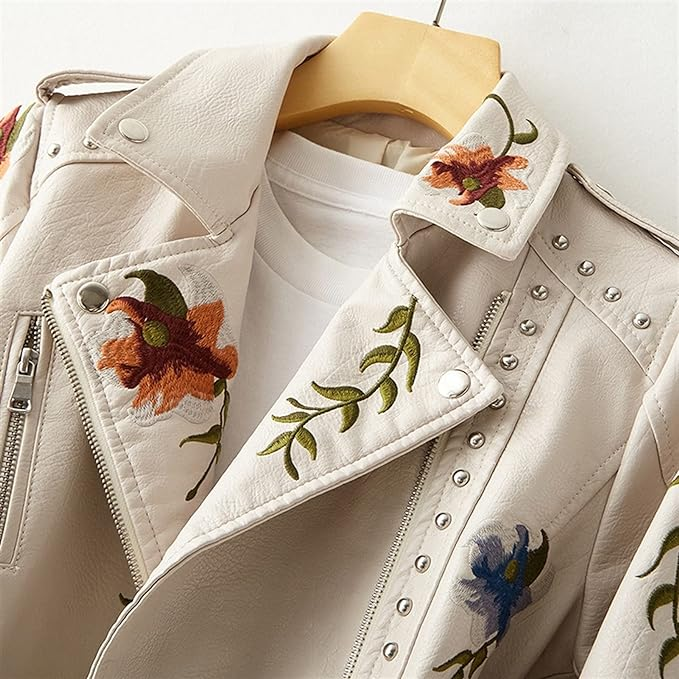 Ivy - Lujosa y cómoda chaqueta de piel sintética para señora
