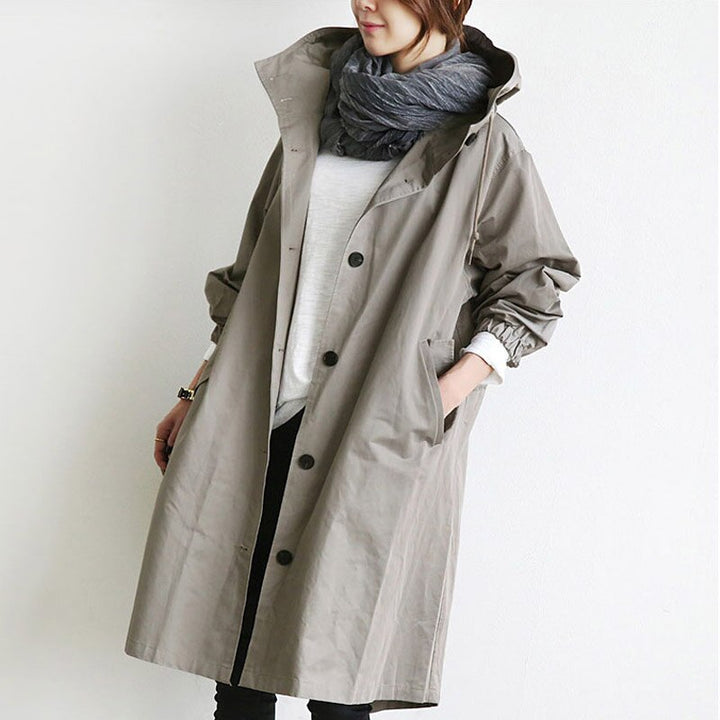 Elena™ - Elegante Trench en Mezcla de Algodón