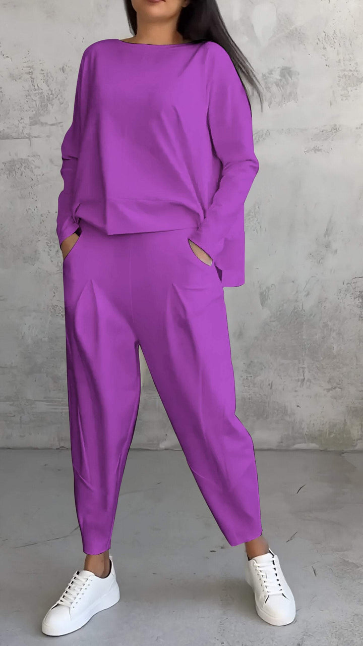 Irene™ - Conjunto de Cuello Redondo en Spandex