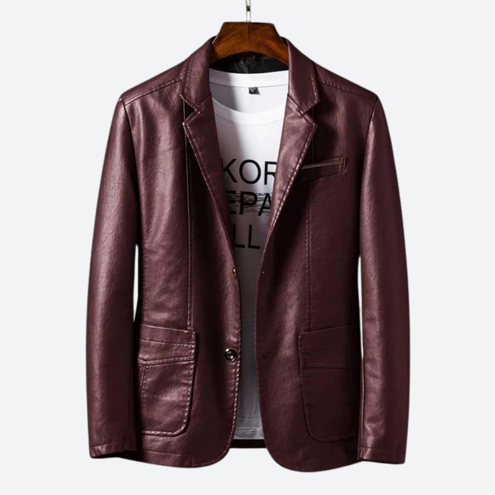 Elegante blazer de cuero - Samuel