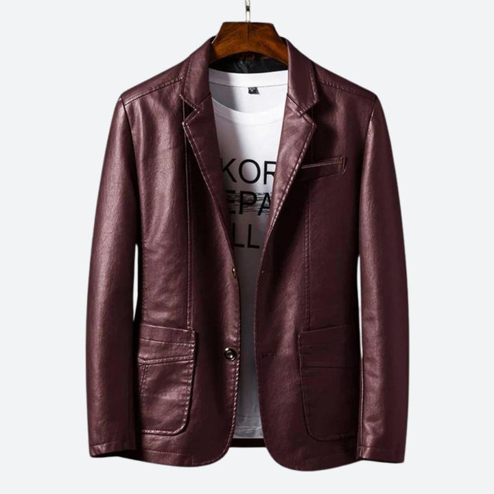 Elegante blazer de cuero - Samuel