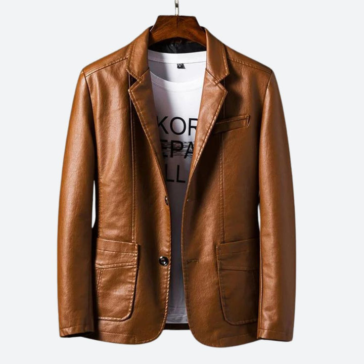 Elegante blazer de cuero - Samuel