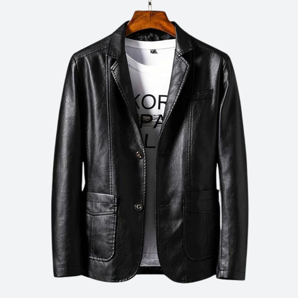 Elegante blazer de cuero - Samuel