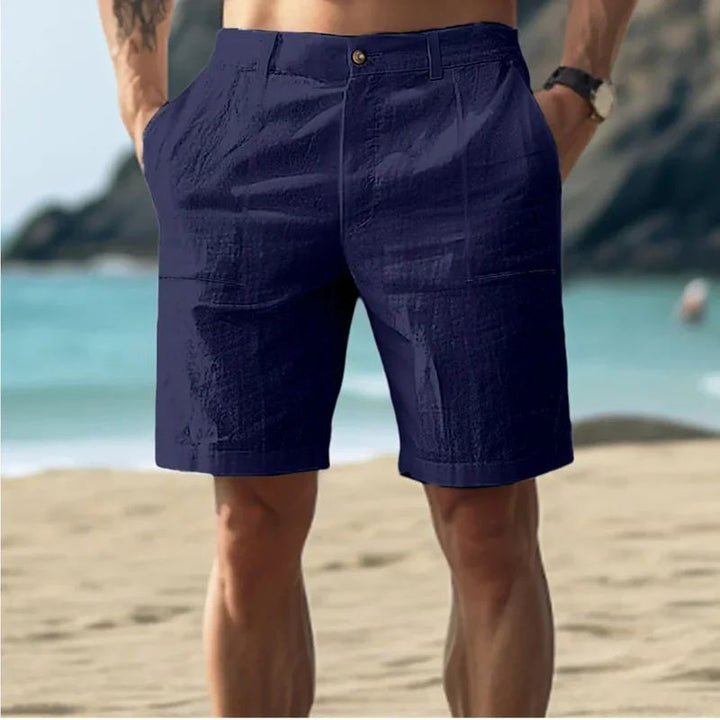 Elegante Pantalón Corto de Playa de Lino Clásico para el Hombre Elegante - Joeri