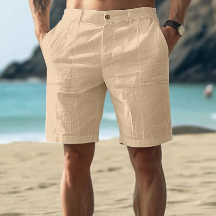 Elegante Pantalón Corto de Playa de Lino Clásico para el Hombre Elegante - Joeri