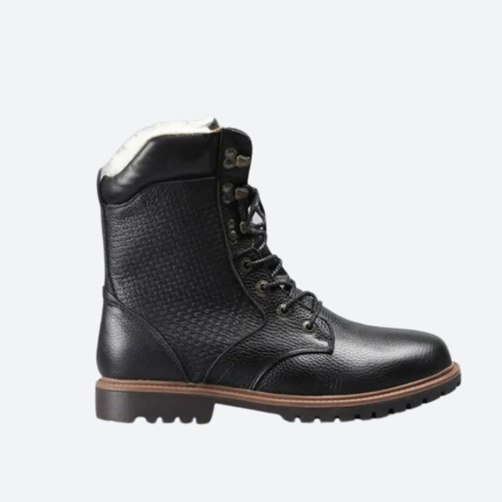 Elegantes botas de invierno de piel para hombre - Yasin