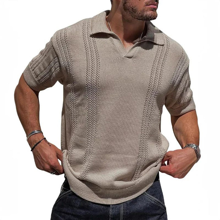 Elegante polo de verano de punto de lujo para hombre - Davy