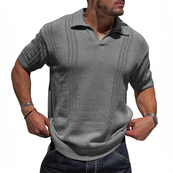 Elegante polo de verano de punto de lujo para hombre - Davy