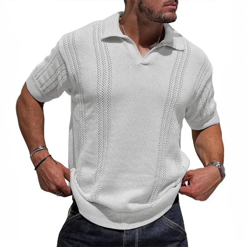 Elegante polo de verano de punto de lujo para hombre - Davy