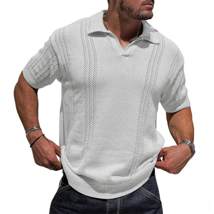 Elegante polo de verano de punto de lujo para hombre - Davy