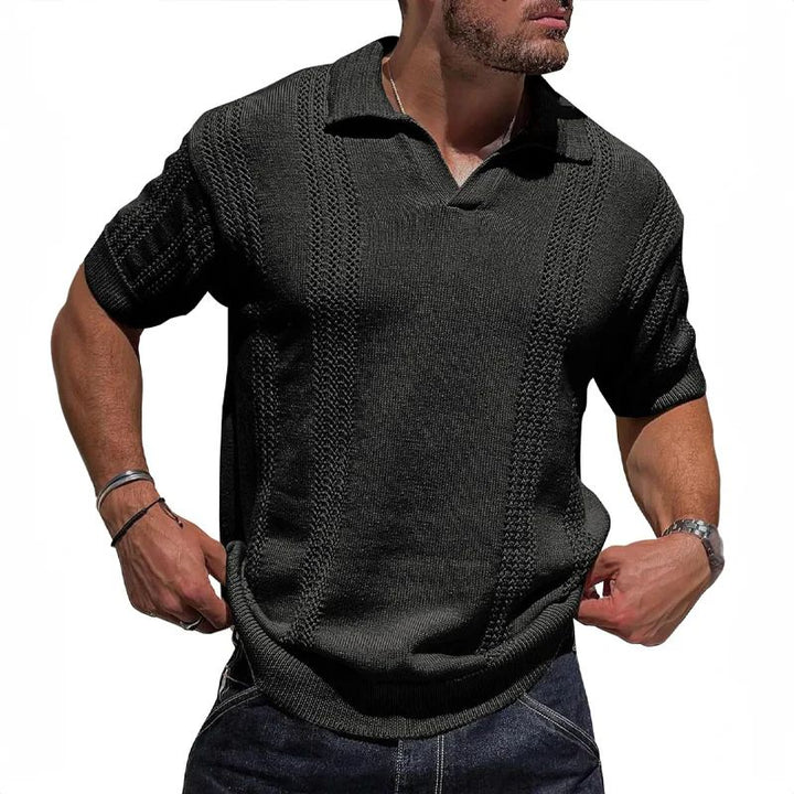 Elegante polo de verano de punto de lujo para hombre - Davy