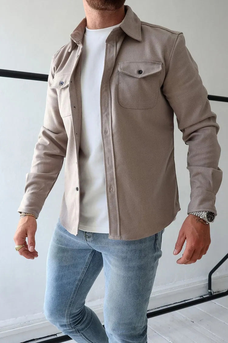 Andrés™ - Chaqueta de Cuero con Botones
