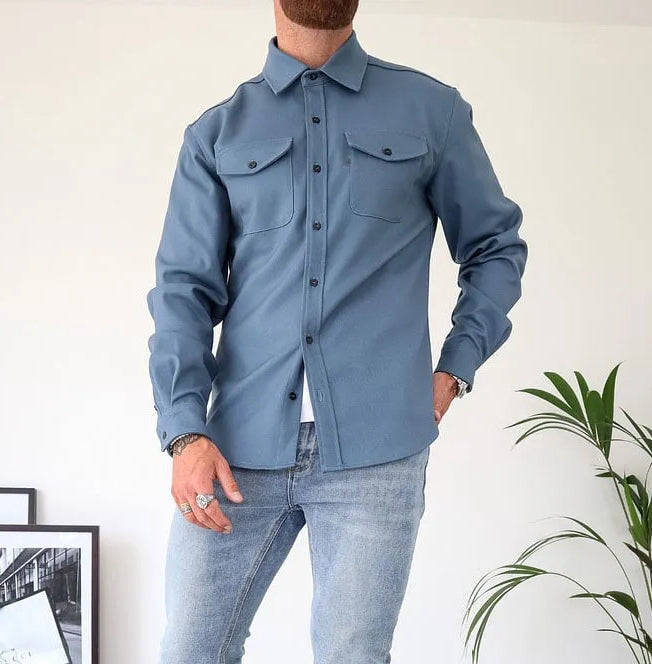 Andrés™ - Chaqueta de Cuero con Botones