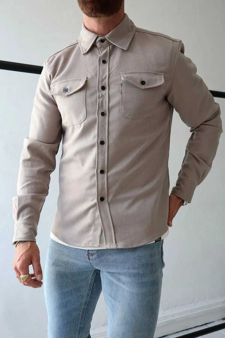 Andrés™ - Chaqueta de Cuero con Botones