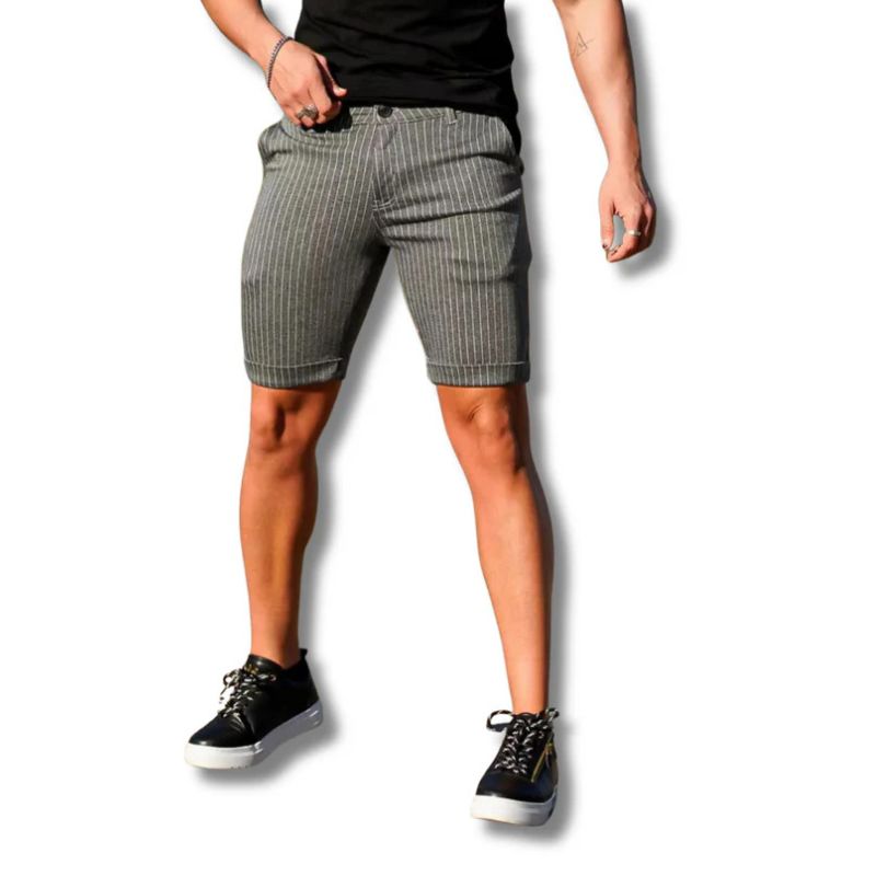 Elegantes pantalones cortos a cuadros para hombre - Rewan