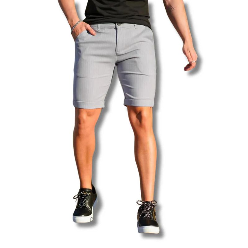 Elegantes pantalones cortos a cuadros para hombre - Rewan