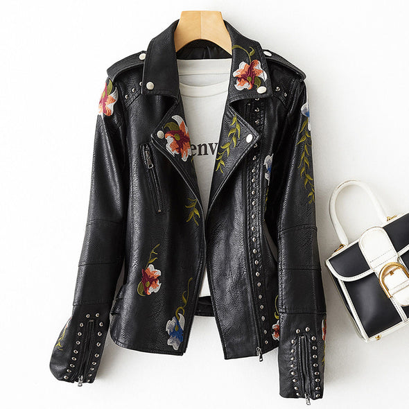 Ivy - Lujosa y cómoda chaqueta de piel sintética para señora