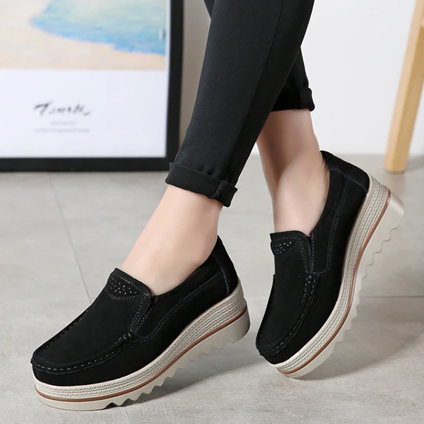 Trudie - Elegantes zapatos ortopédicos de piel para mujer