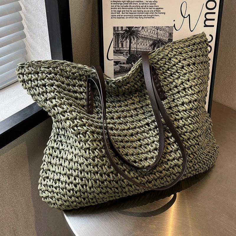 Stephanie - Bolso de playa bohemio único hecho a mano para señoras