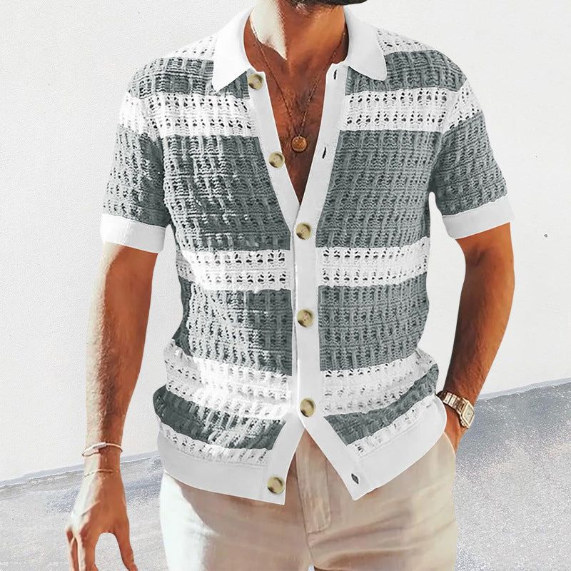 Elegante polo de verano de punto para hombre - Nino