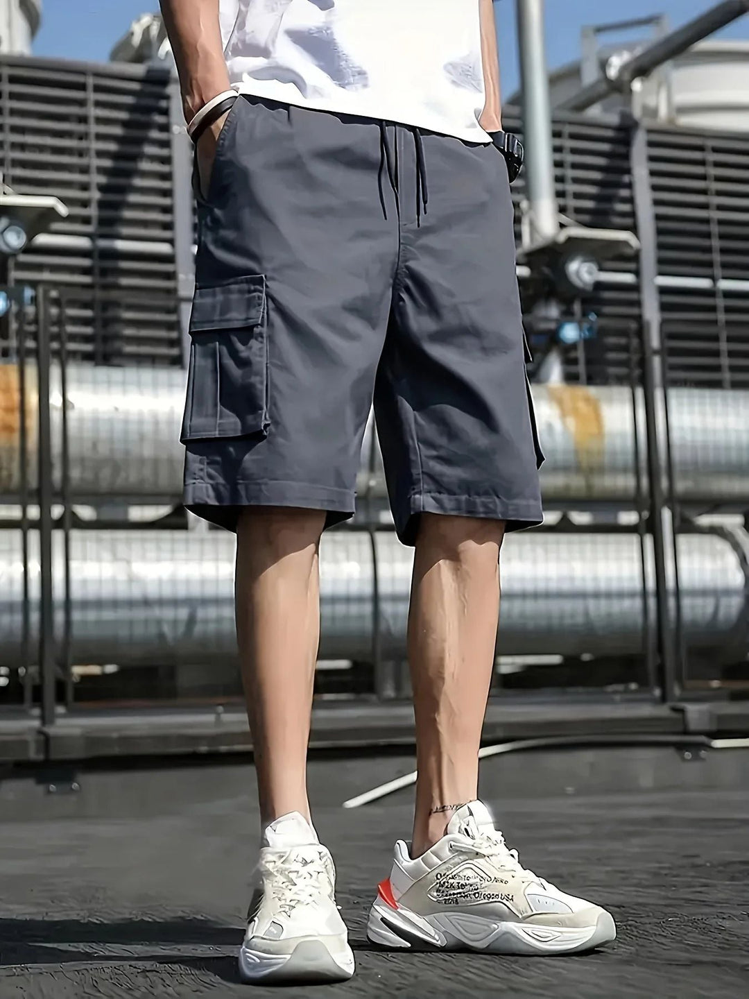 Elegantes y cómodos pantalones cortos cargo duraderos para hombre - Haro para el verano