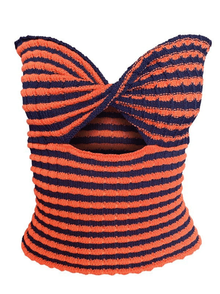Fenna - Elegante top bandeau trenzado para mujer