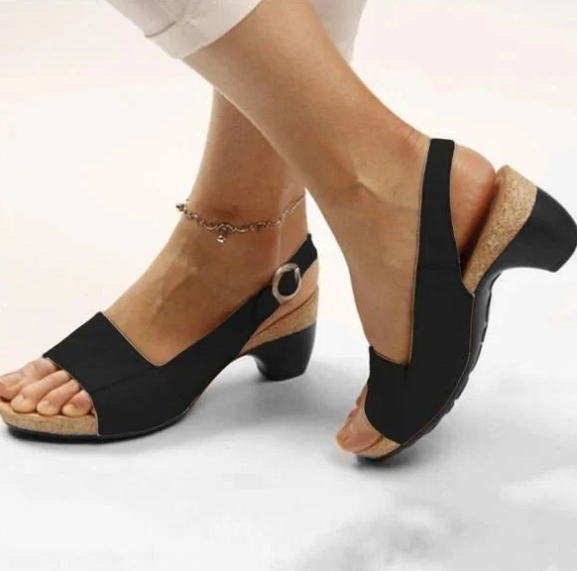 Aprilyn - Zapatos elegantes y cómodos con tacón bajo y robusto