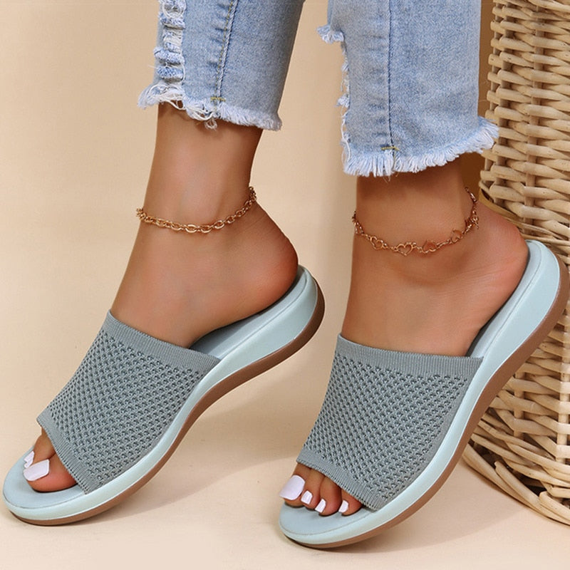 Lara - Zapatillas ortopédicas transpirables de lujo para mujer, ¡perfectas para el verano!