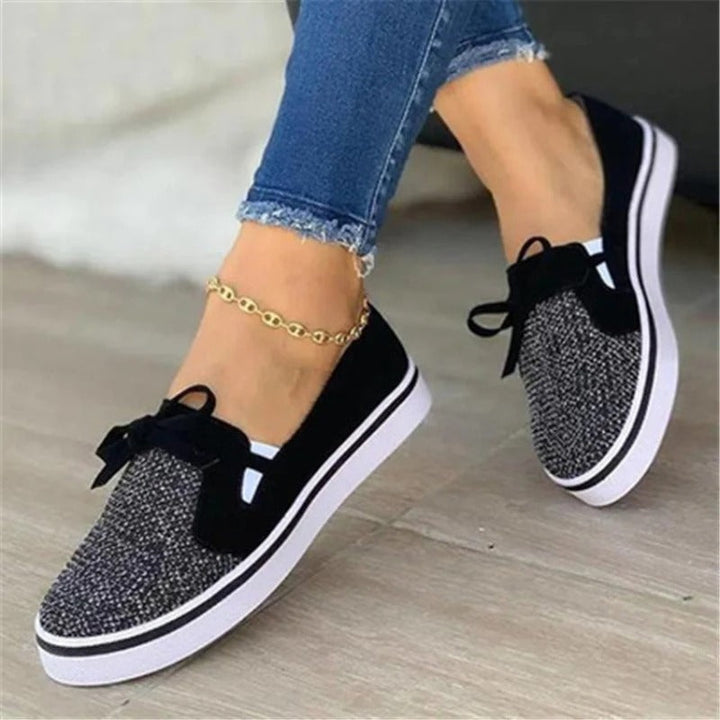 Elegantes zapatillas de lona Adeline para mujer