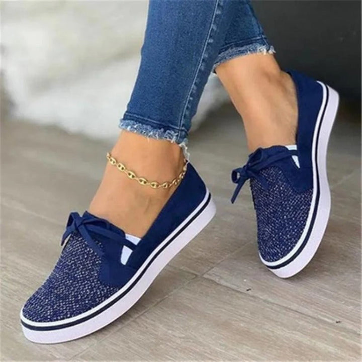 Elegantes zapatillas de lona Adeline para mujer