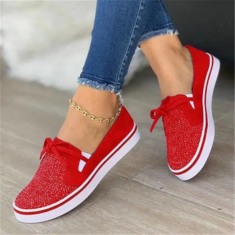 Elegantes zapatillas de lona Adeline para mujer