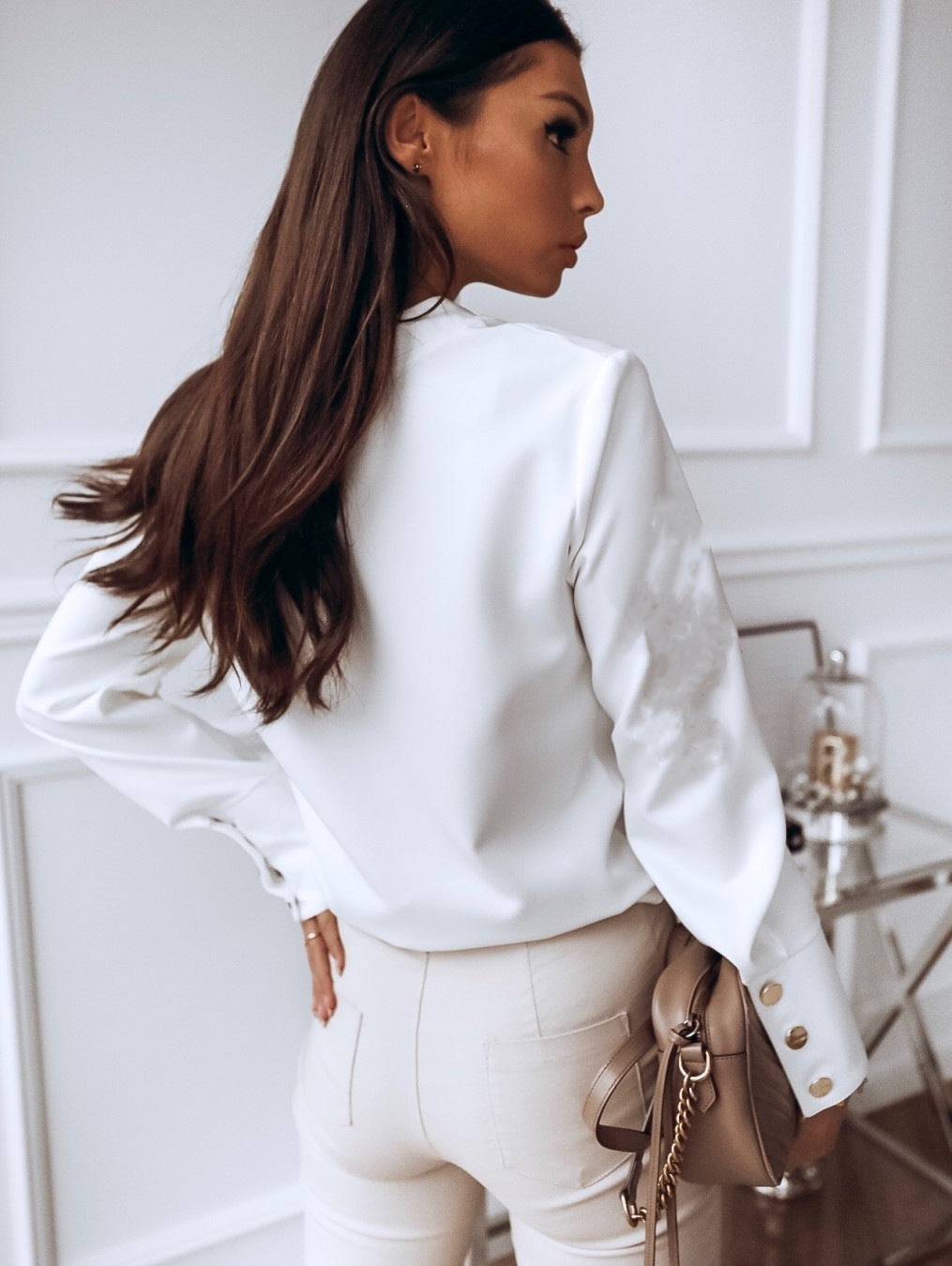 Dana - Elegante blusa abotonada de manga larga para mujer