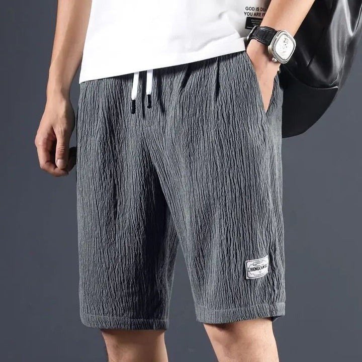 Elegantes pantalones cortos de algodón-lino para hombre - ¡Perfectos para el verano!