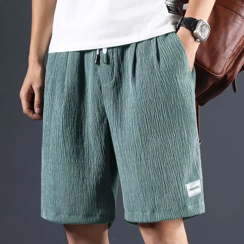 Elegantes pantalones cortos de algodón-lino para hombre - ¡Perfectos para el verano!