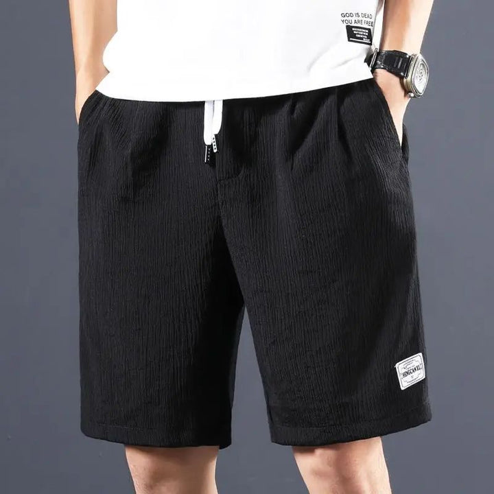 Elegantes pantalones cortos de algodón-lino para hombre - ¡Perfectos para el verano!